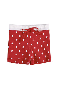 Bumby Boy Shorts in Red Print
