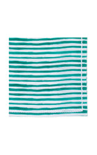 Aloha Linen Scarf in Dunmore turquoise stripe