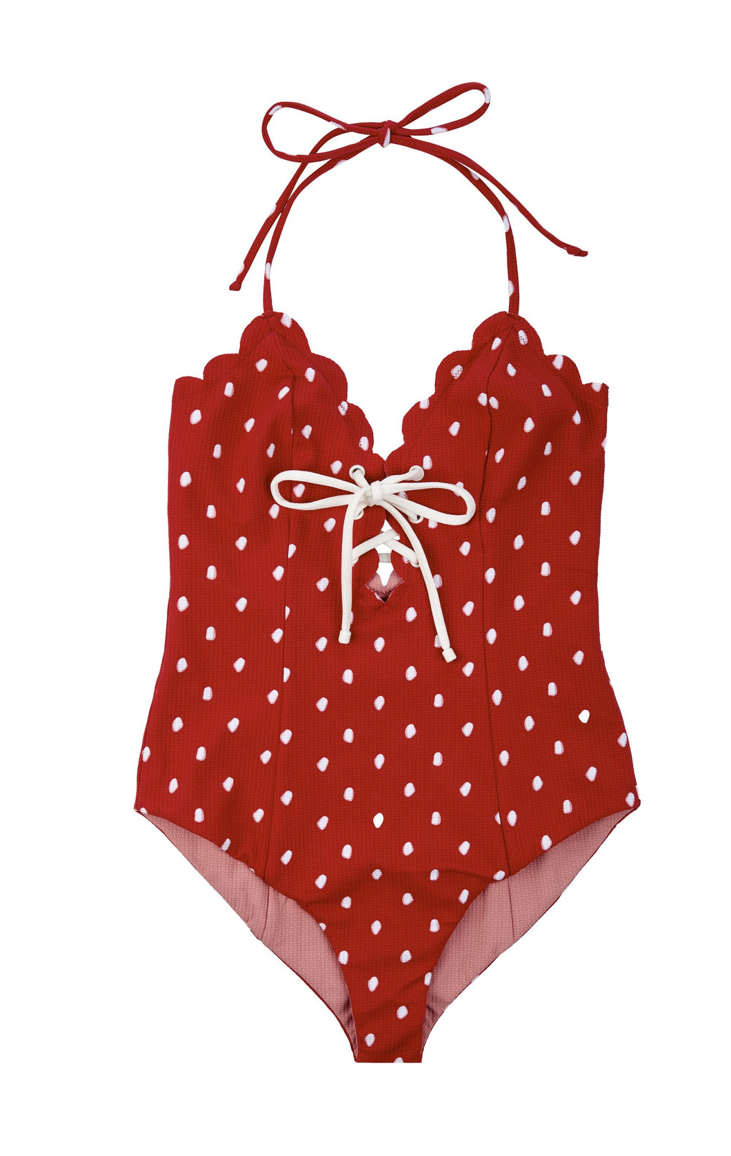 Broadway Tie Maillot in Red Print