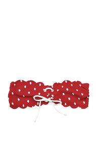 Antibes Tie Top in Red Print