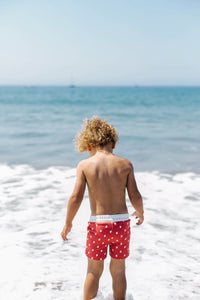 Bumby Boy Shorts in Red Print